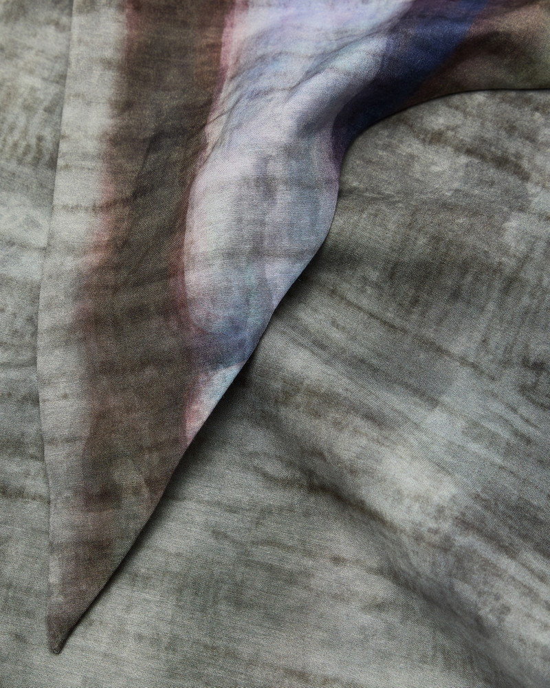 GIORGIO ARMANI PRINTED COTTON AND SILK BLEND SCARF outlook