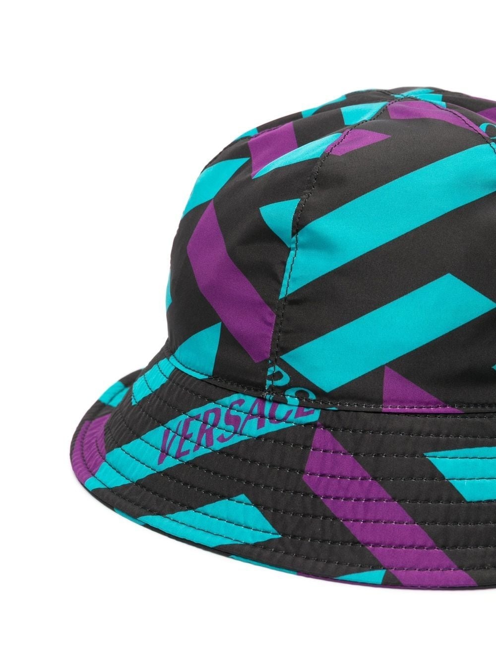 geometric logo print bucket hat - 2