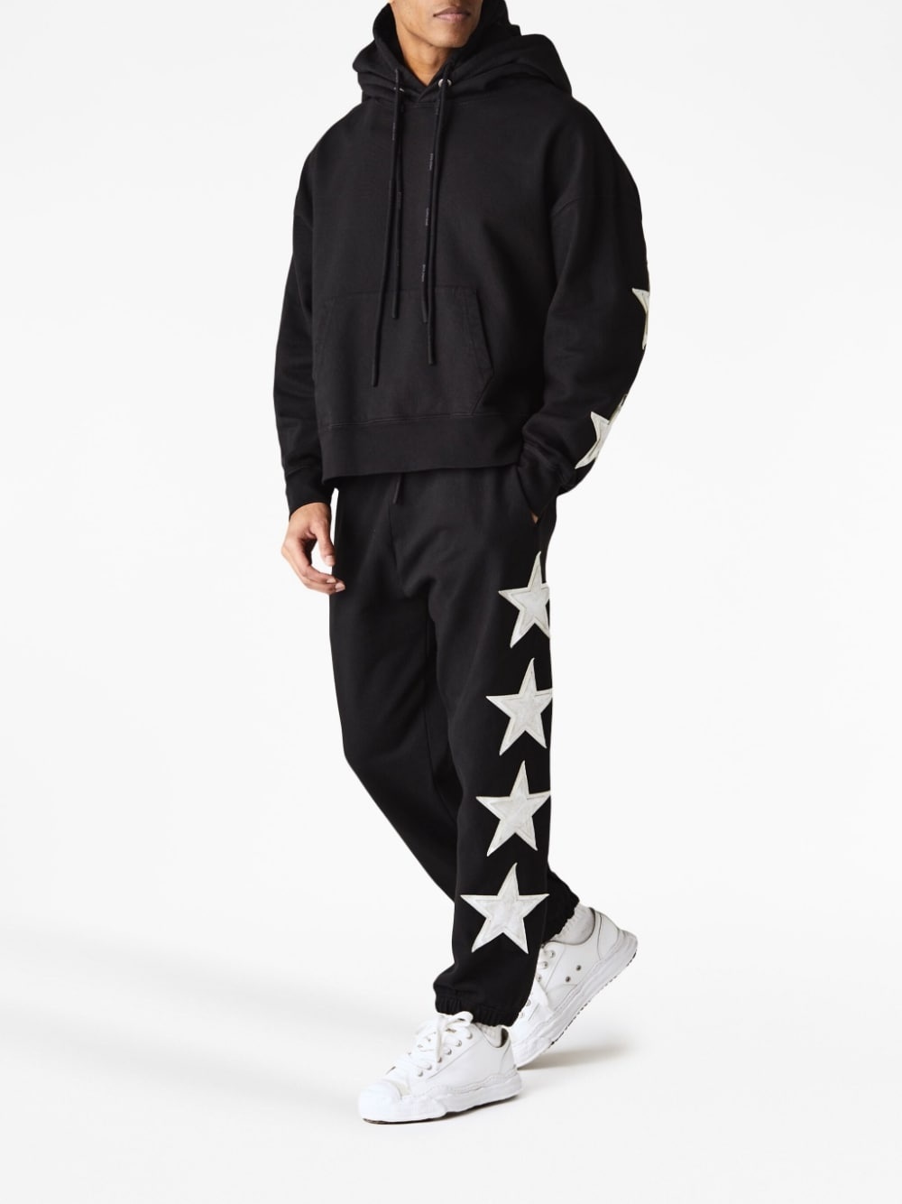 star-patch cotton track pants - 2