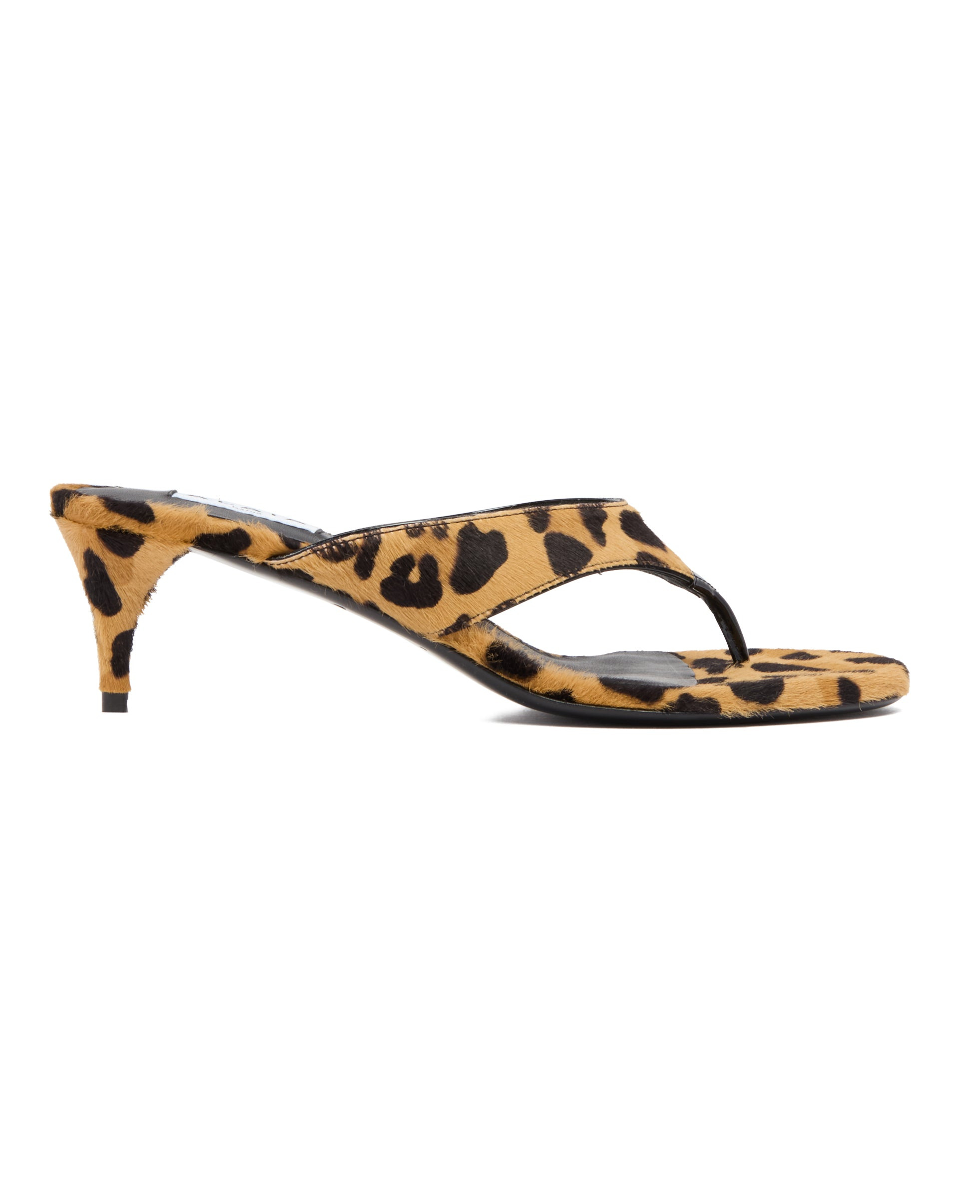 Animalier Heeled Thong Mules - 2