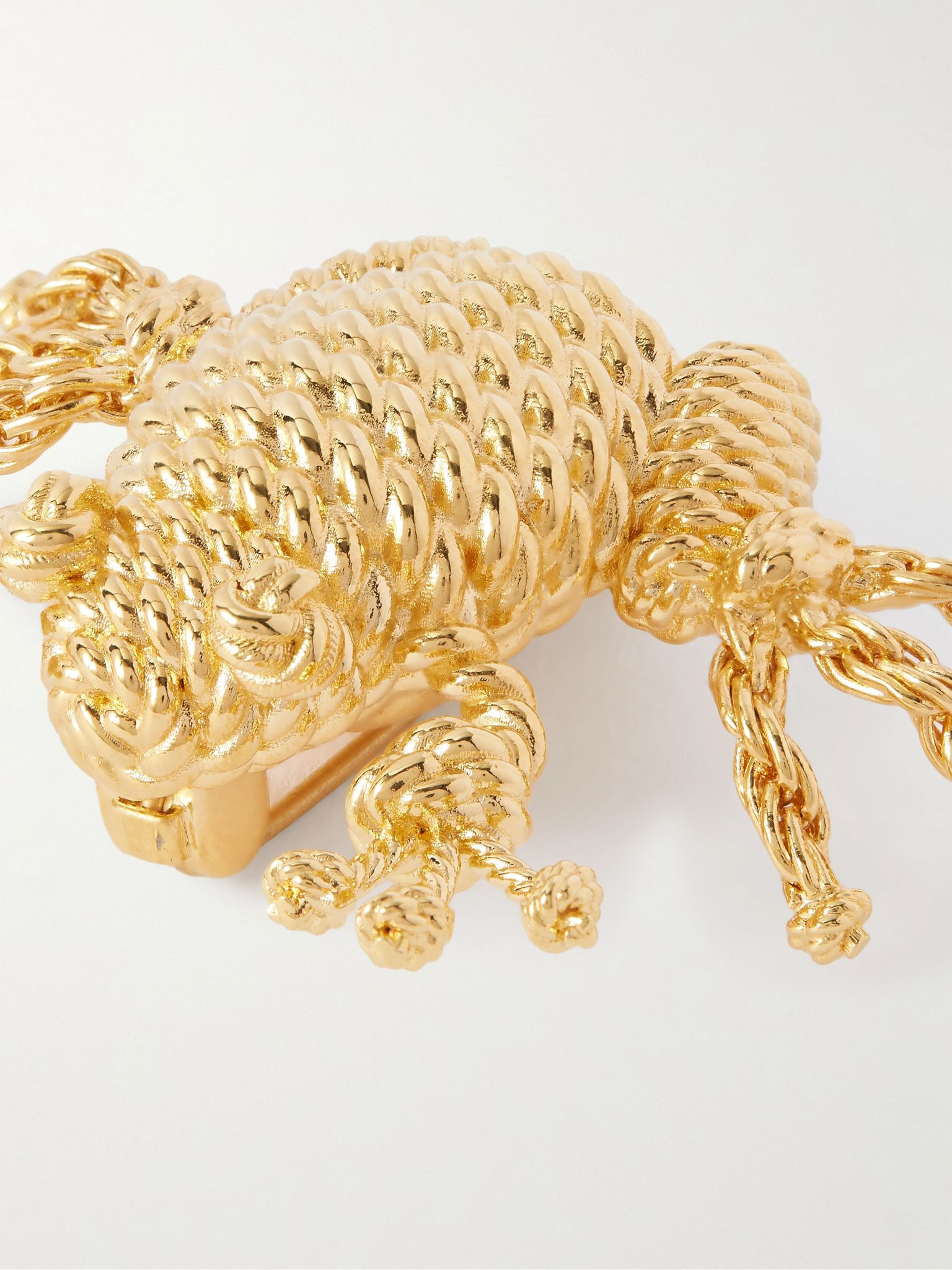 Frog gold-tone brooch Gold - 4