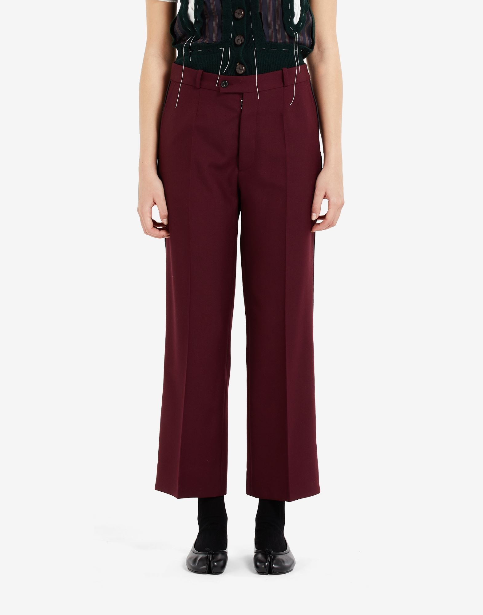 Pleat cropped trousers - 5