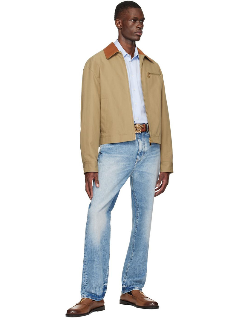 VERSACE Brown 'La Medusa' Leather Reversible Belt outlook