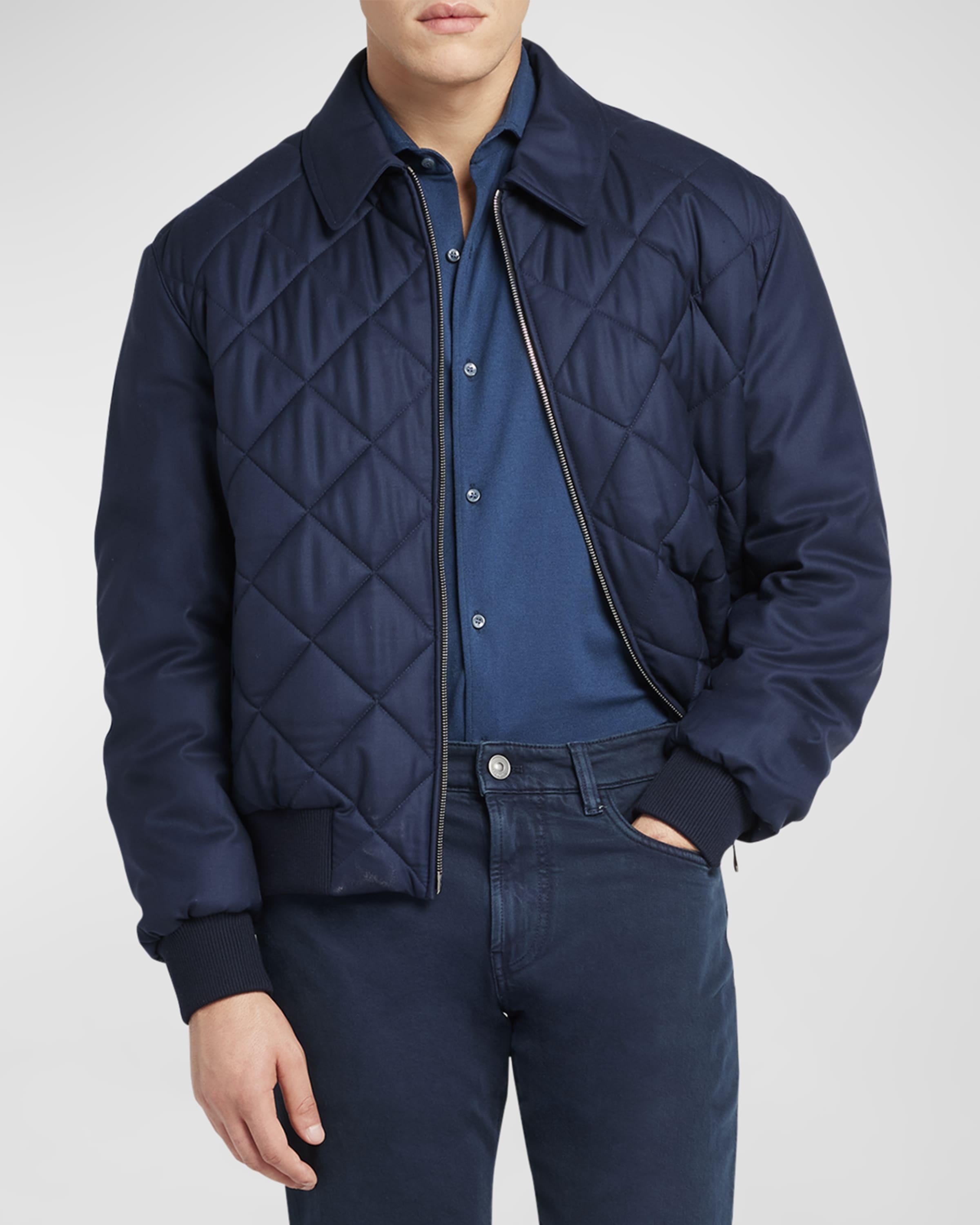 Men's Ampay Quilted Wool Bomber Jacket - 2