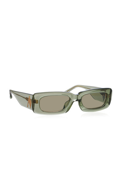 THE ATTICO Mini Marfa Square-Frame Acetate Sunglasses grey outlook