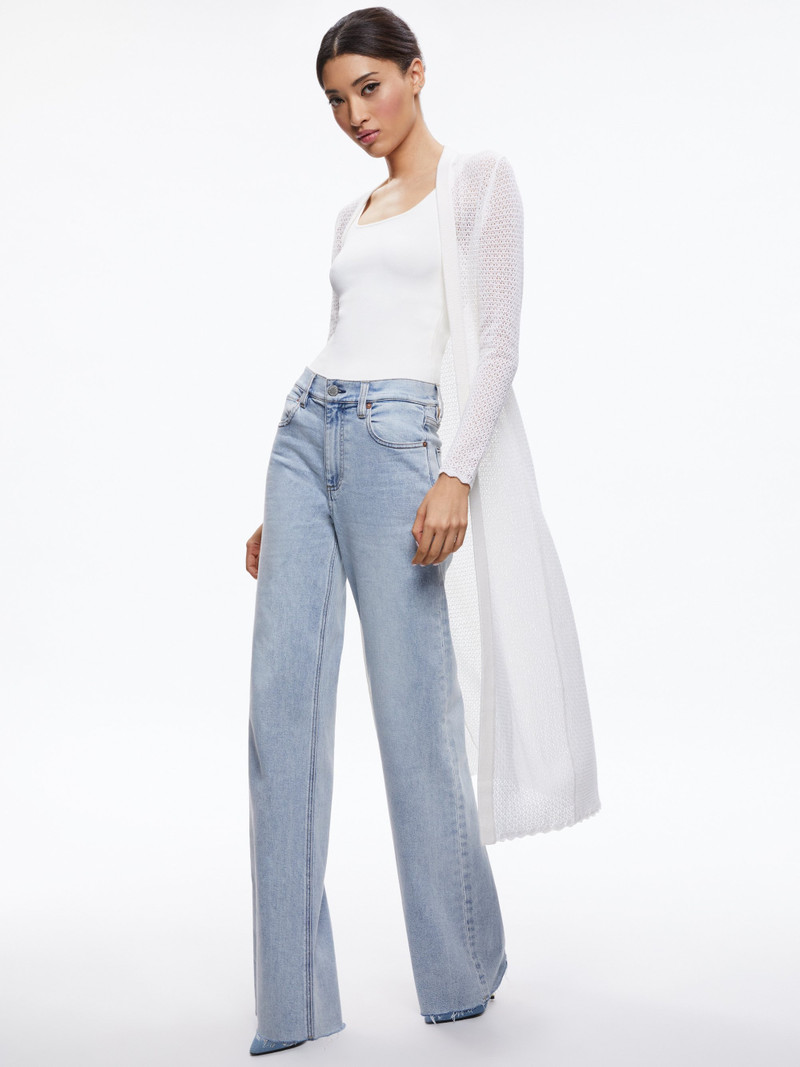 Alice + Olivia ALAIR POINTELLE SWEATER DUSTER outlook