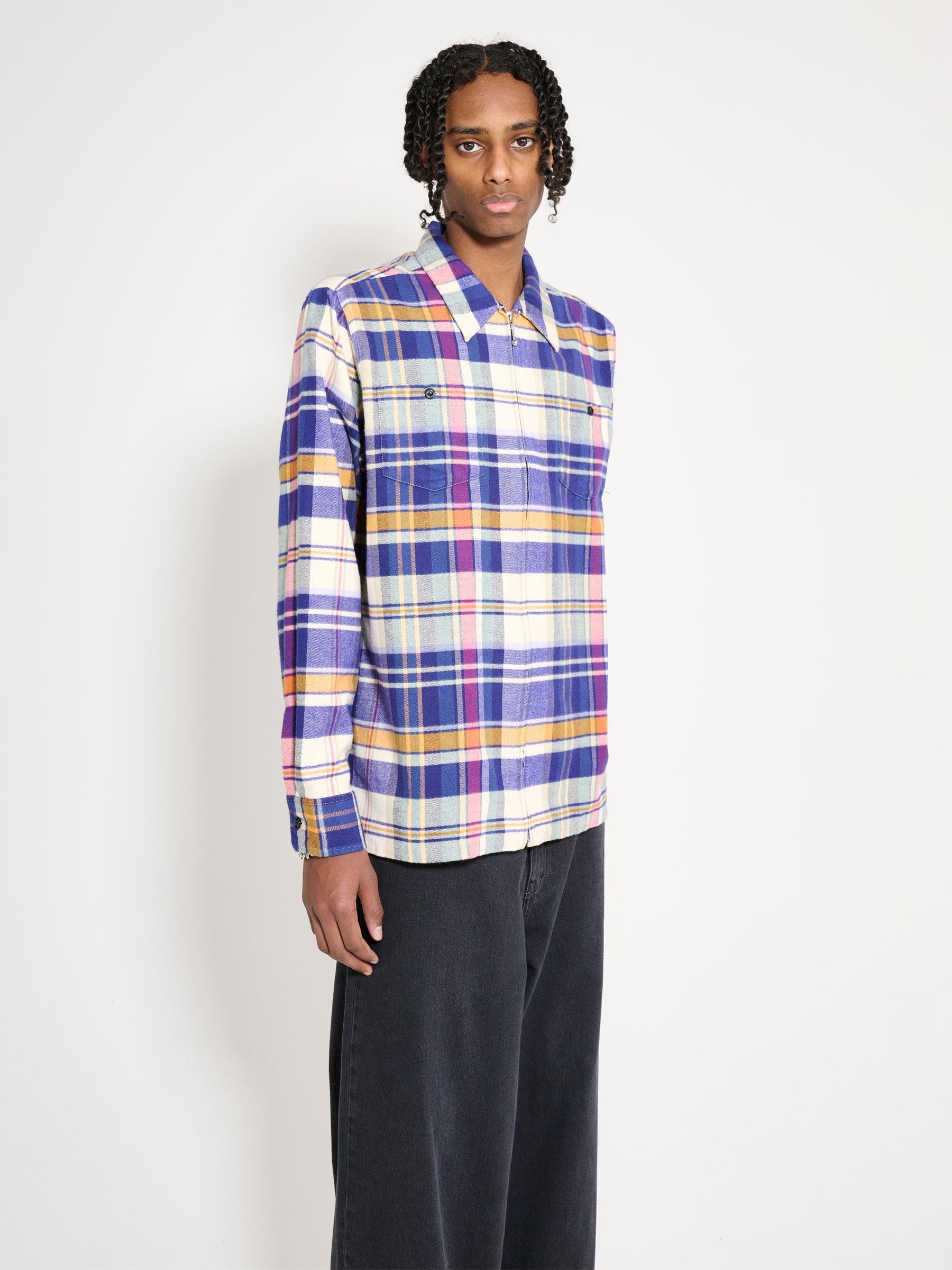 Noah NOAH LIGHTWEIGHT PLAID FLANNEL NATURAL / MULTI