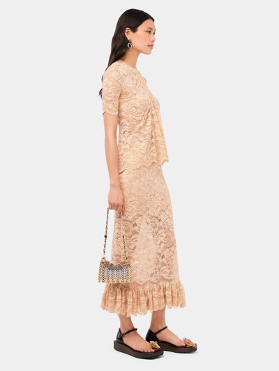 Paco Rabanne LONG RAFFIA COLORED SKIRT IN LACE outlook