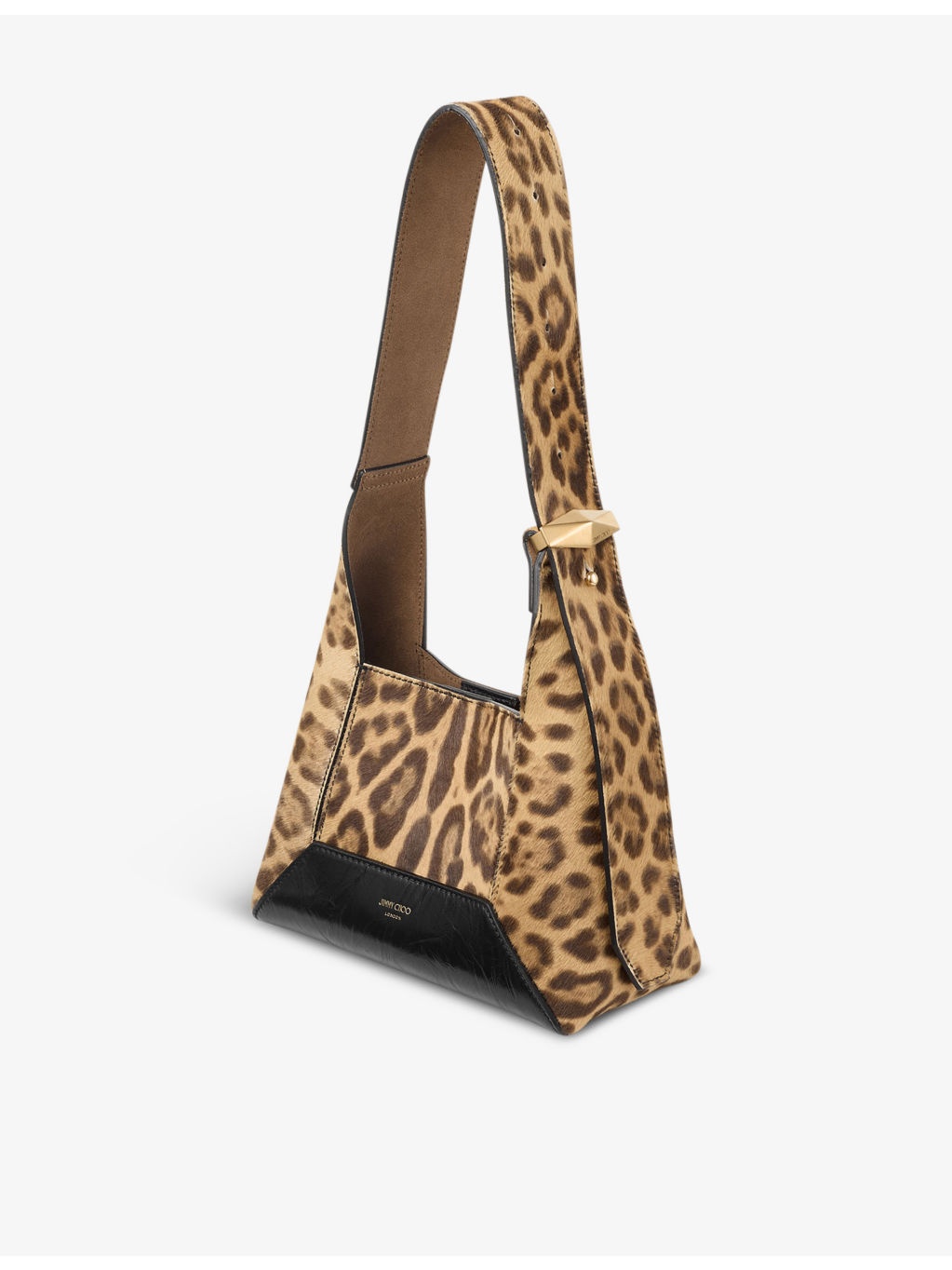 Diamond Hobo leopard leather shoulder bag - 5