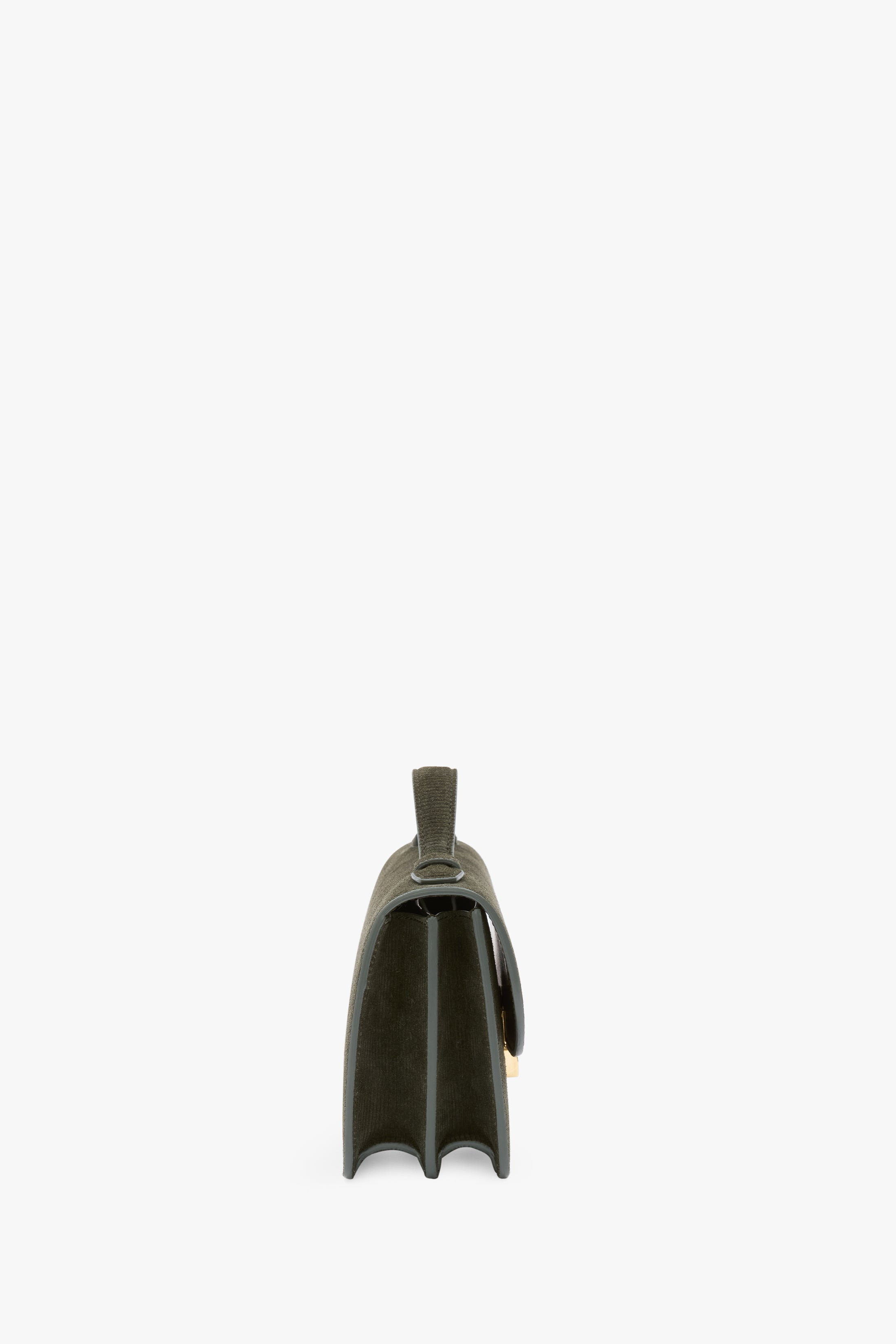 Mini Dorian Bag In Dark Olive Stripe Embossed Suede - 4