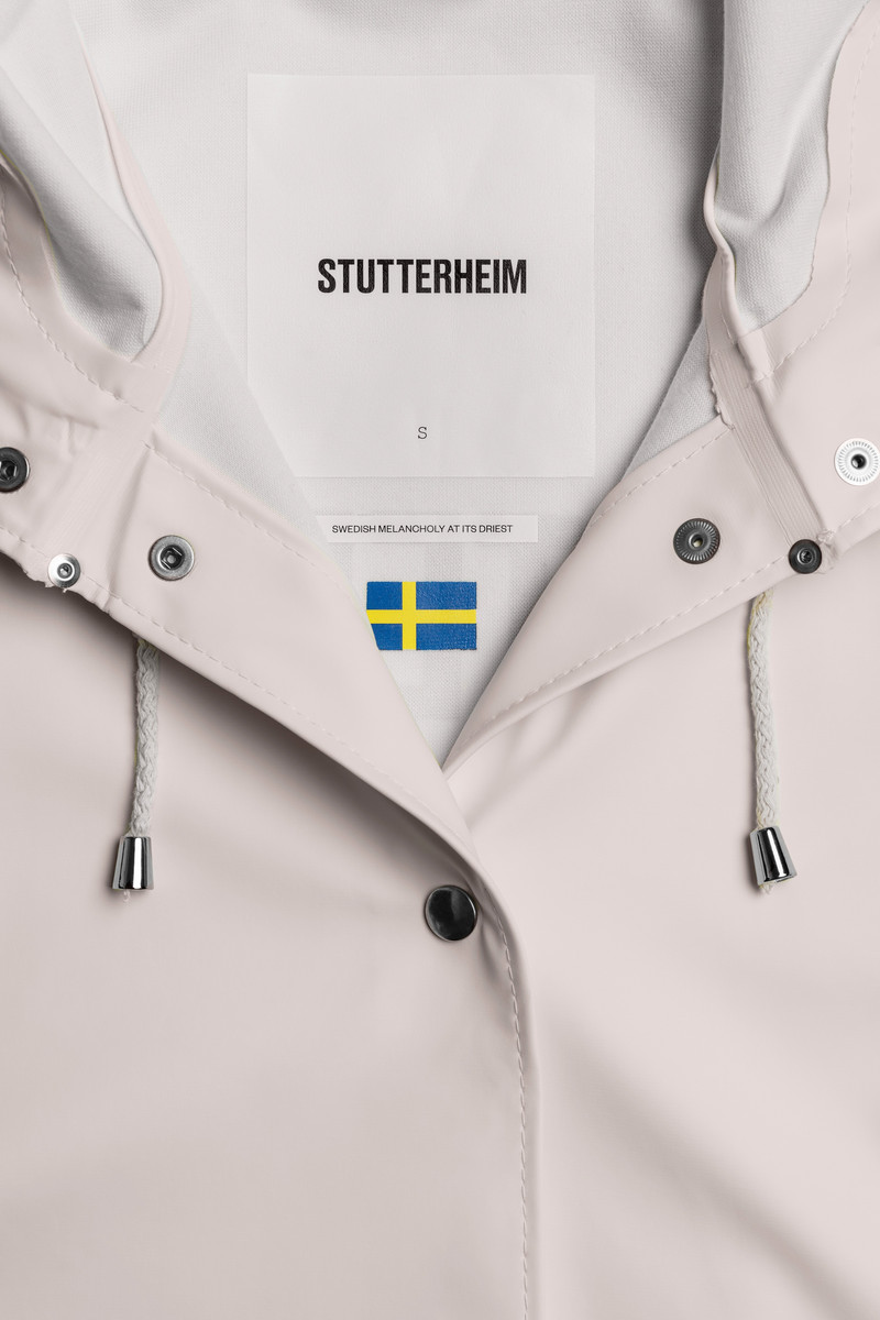 Mosebacke Long Print Raincoat Light Sand 8