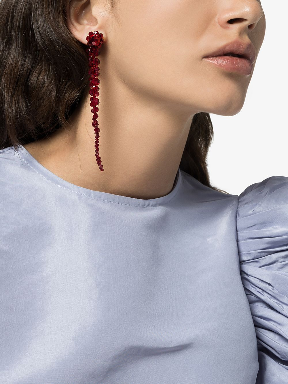 crystal-embellished drop earrings - 5