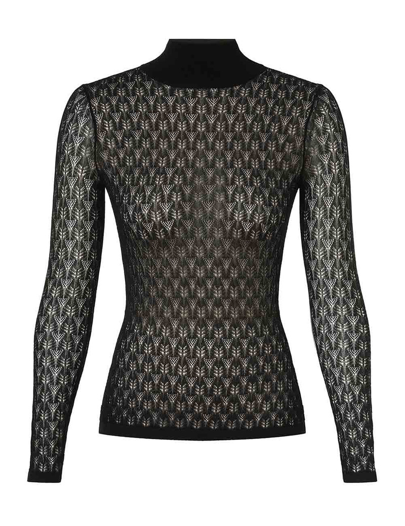 LACE KNIT TURTLENECK SWEATER 1