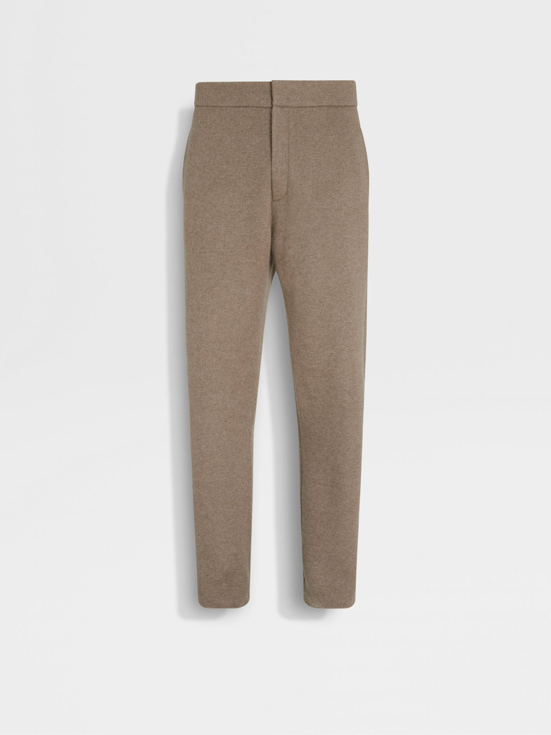LIGHT TAUPE MÉLANGE OASI CASHMERE PANTS 1