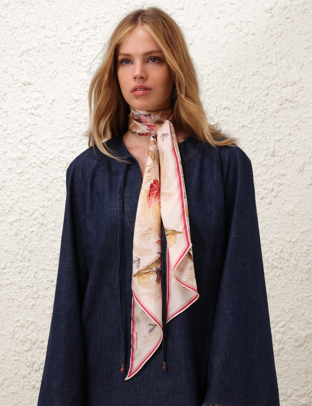 PRINTED SILK NECK SCARF - 2