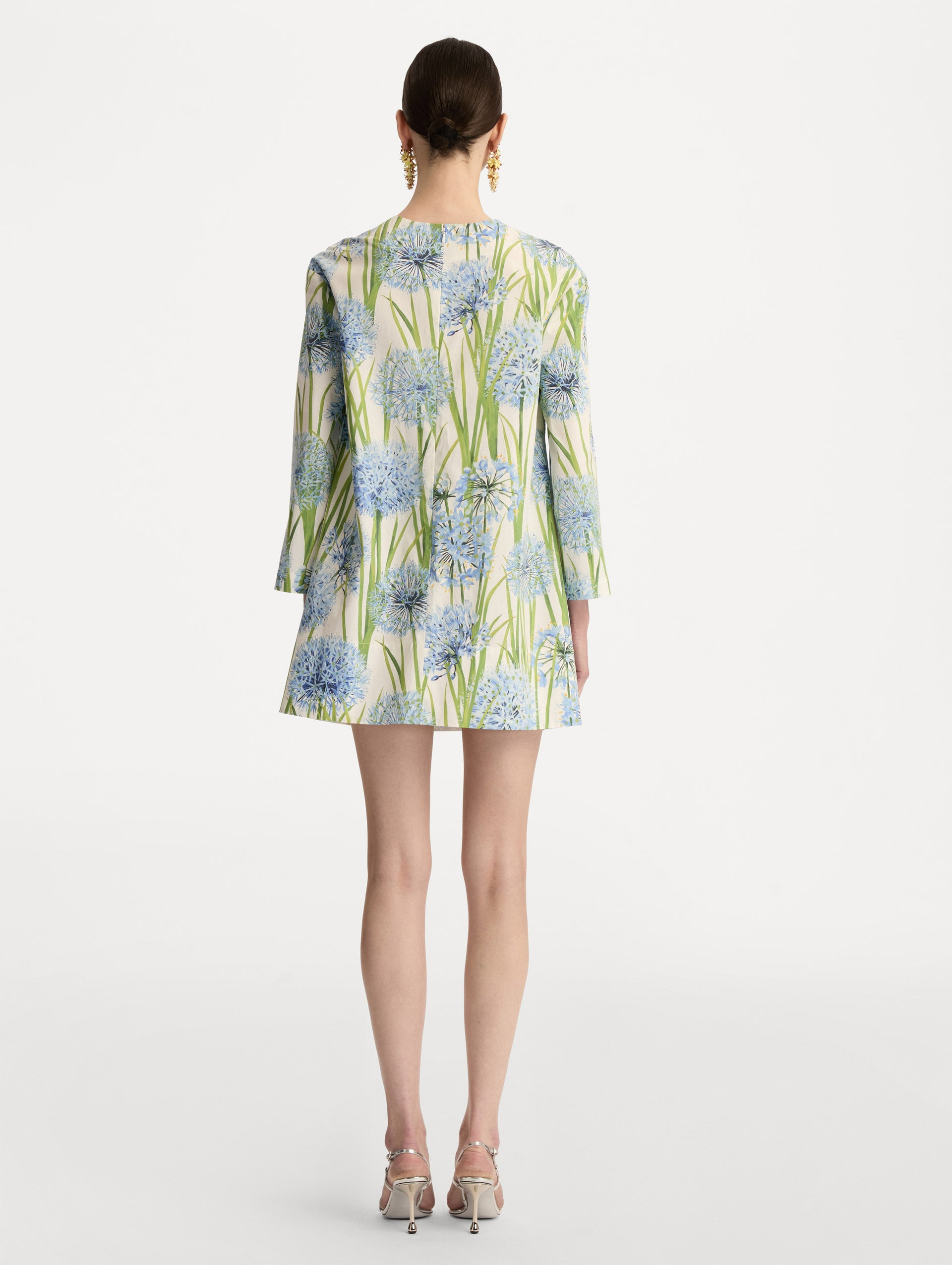 ALLIUM COTTON POPLIN LONG SLEEVE SHIFT DRESS - 3