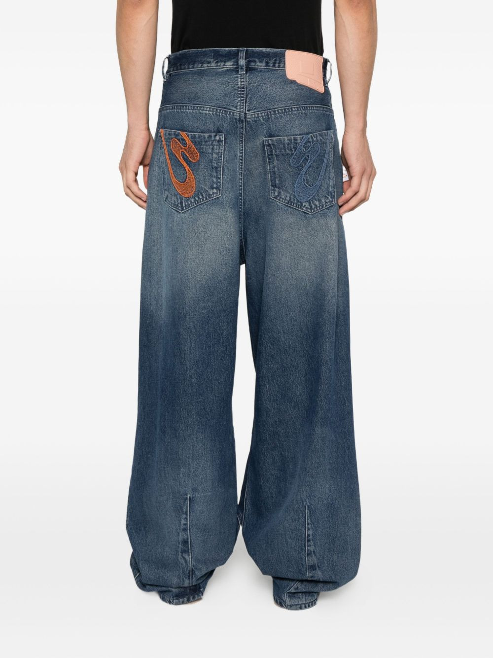 panelled five-pocket jeans - 4