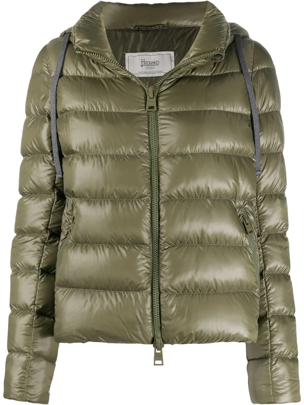 hooded puffer jacket - 1