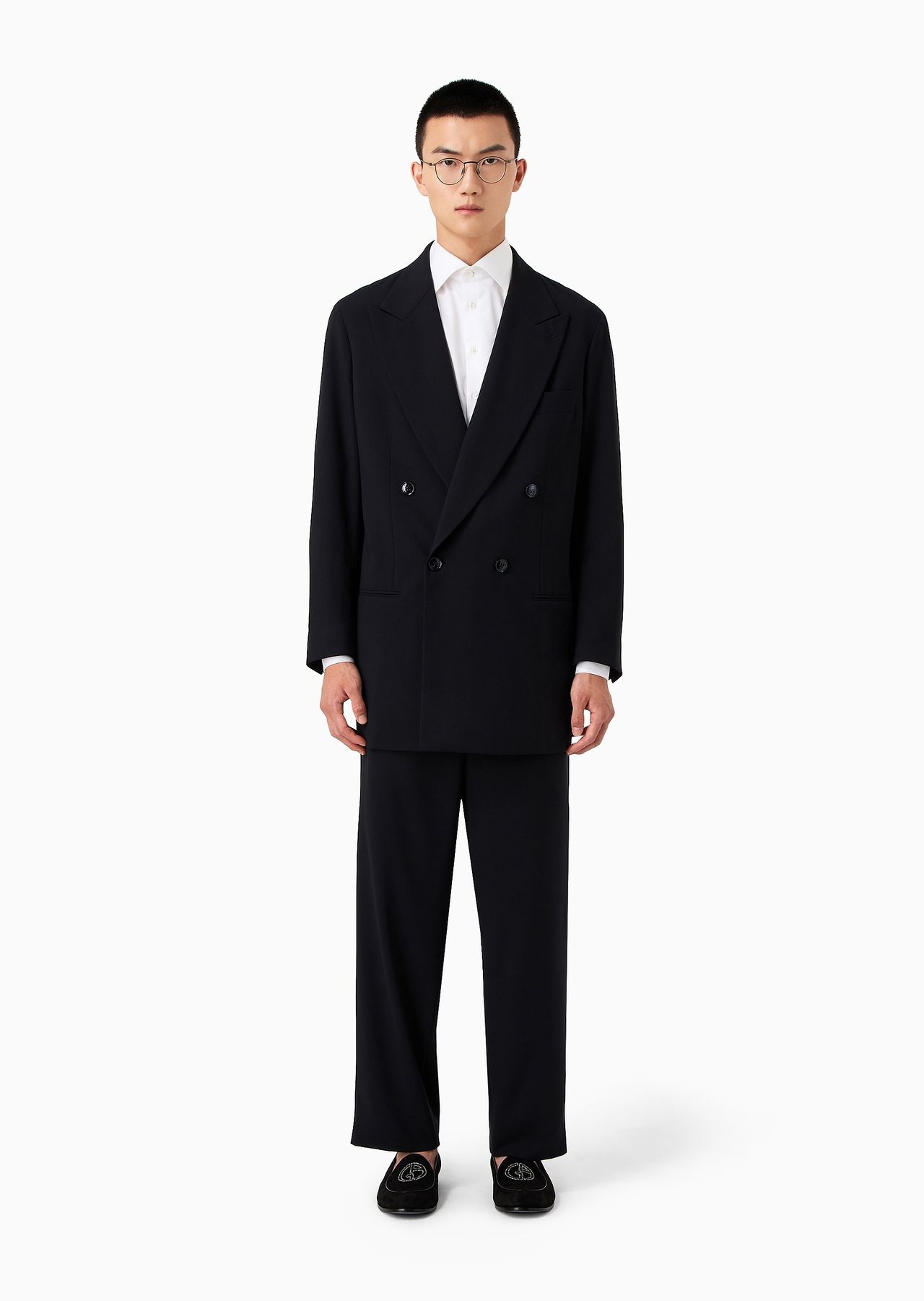 Double-breasted suit in virgin wool crêpe - 2