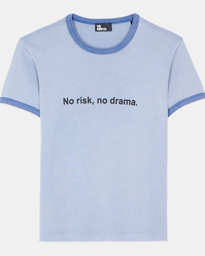 BLUE NO RISK SERIGRAPHY T-SHIRT 1
