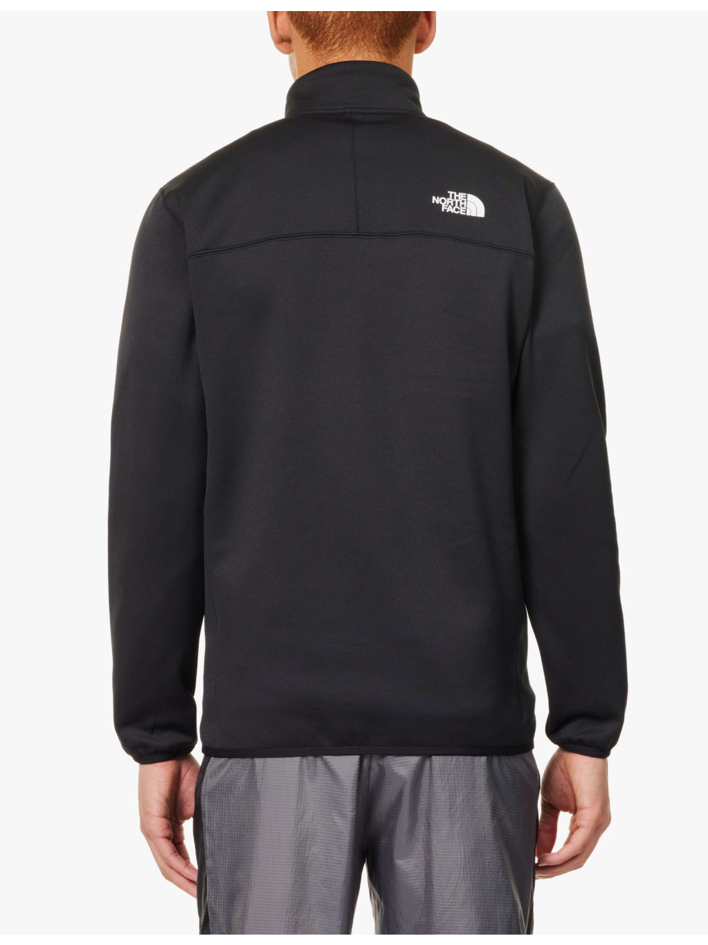Crest branded zip-front stretch-weave sweatshirt - 4