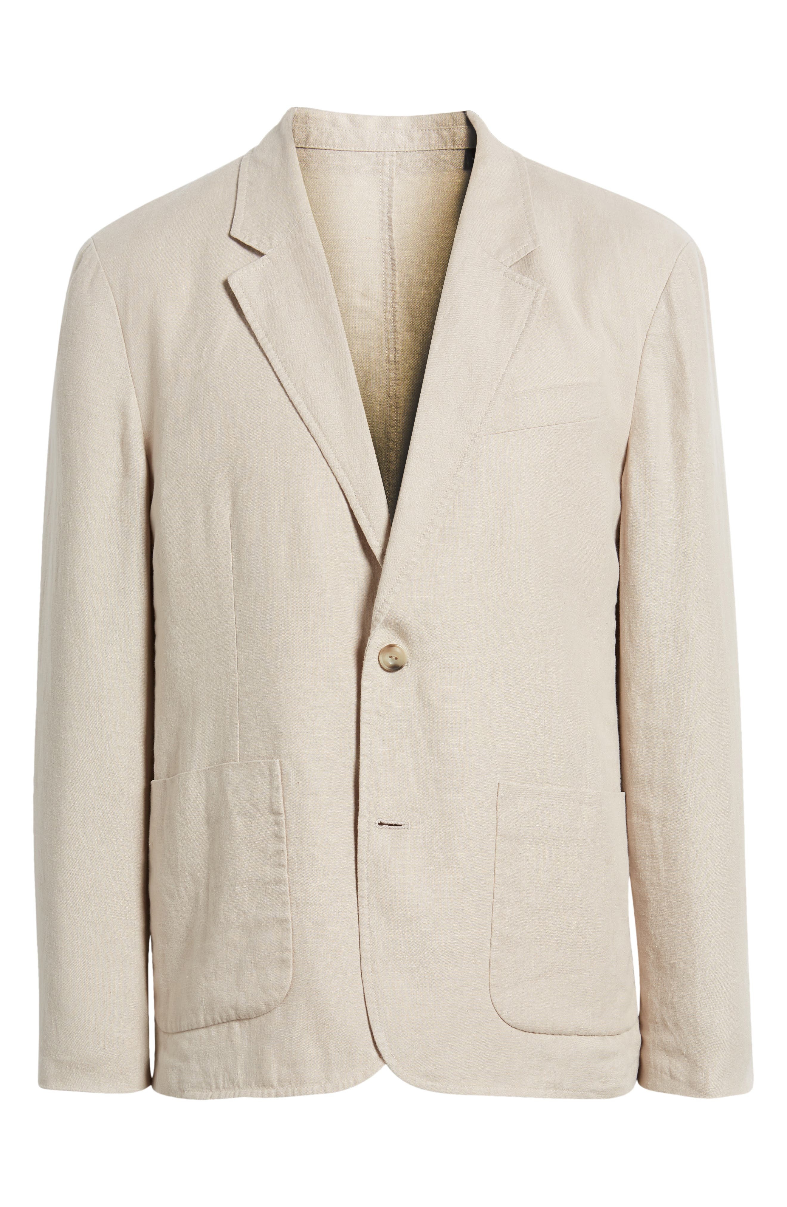 Vince Relaxed Fit Hemp Sport Coat in Pumice Rock at Nordstrom - 6