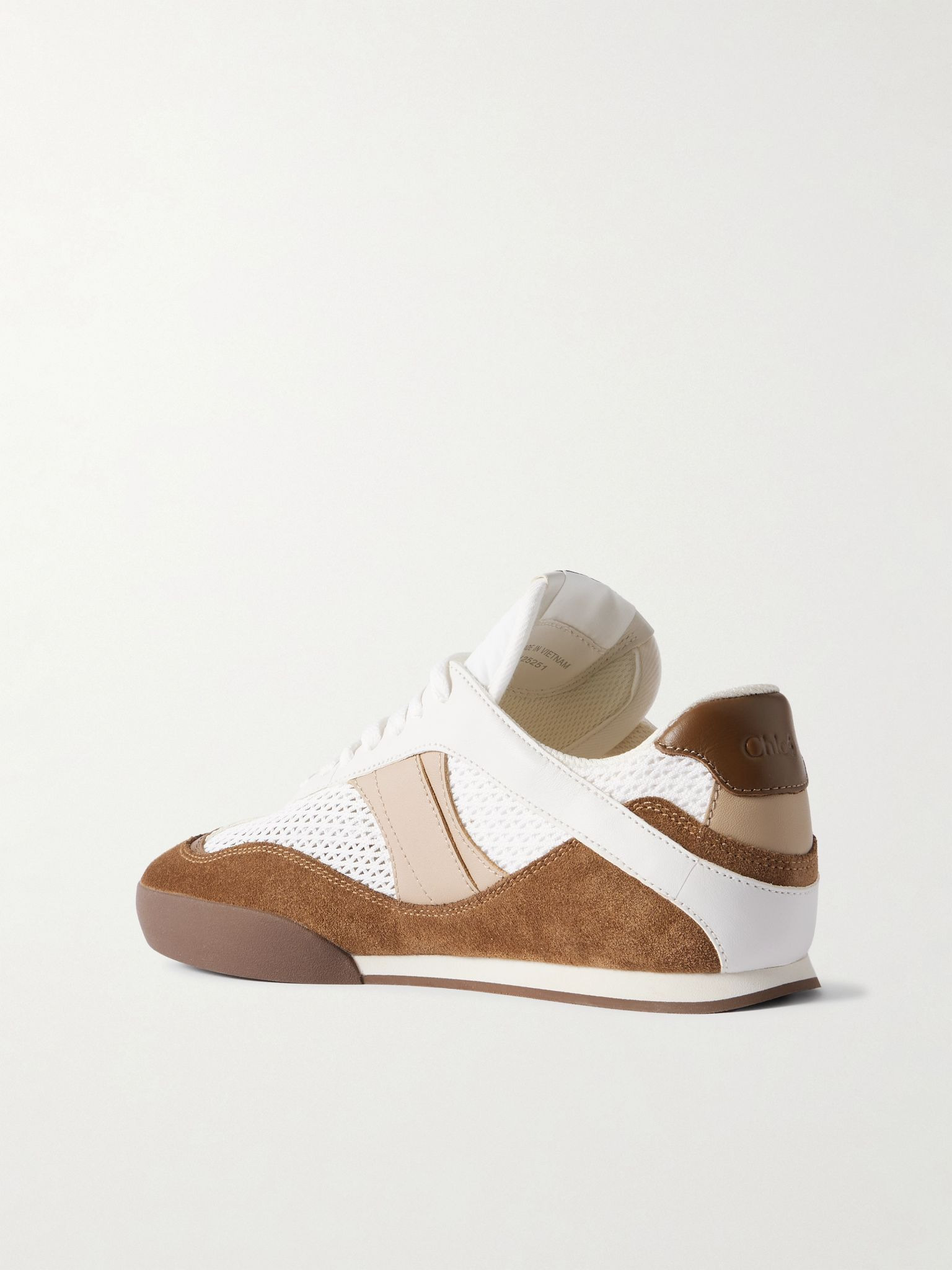 Kick suede, mesh and leather sneakers Brown - 3