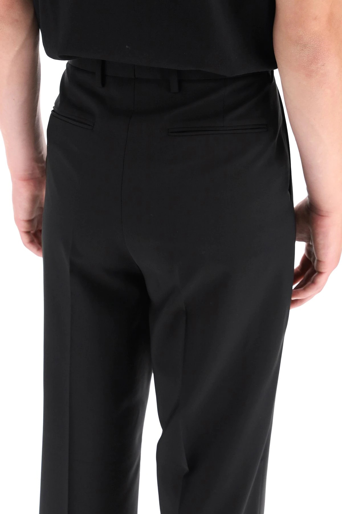 WOOL AND MOHAIR FORMAL TROUSERS - 5