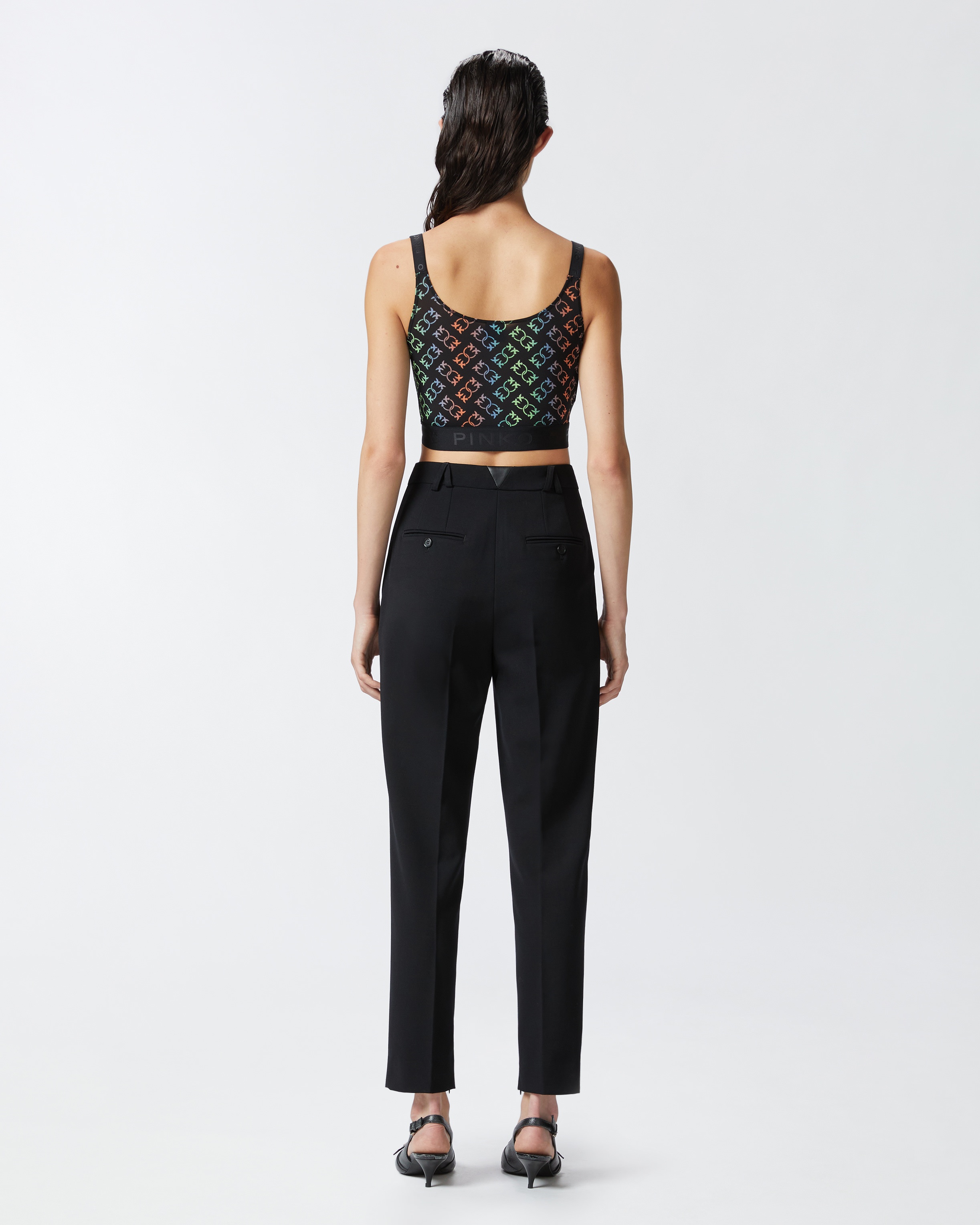 ELEGANT CIGARETTE TROUSERS WITH SLITS - 4