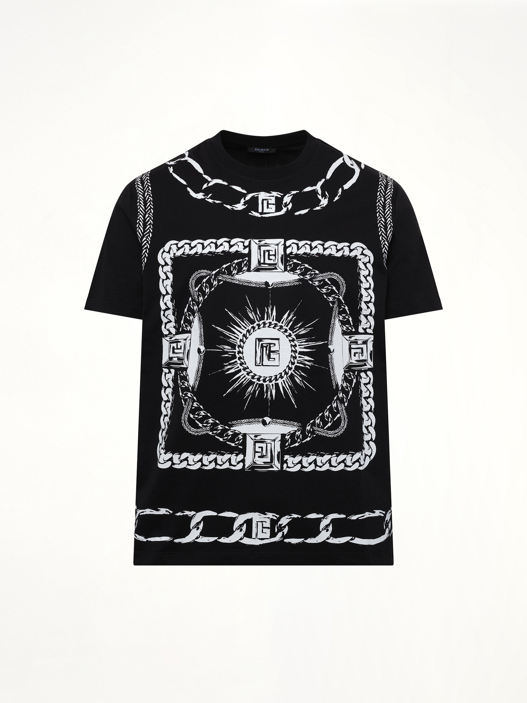 Foulard Print T-Shirt in Black/White - 2