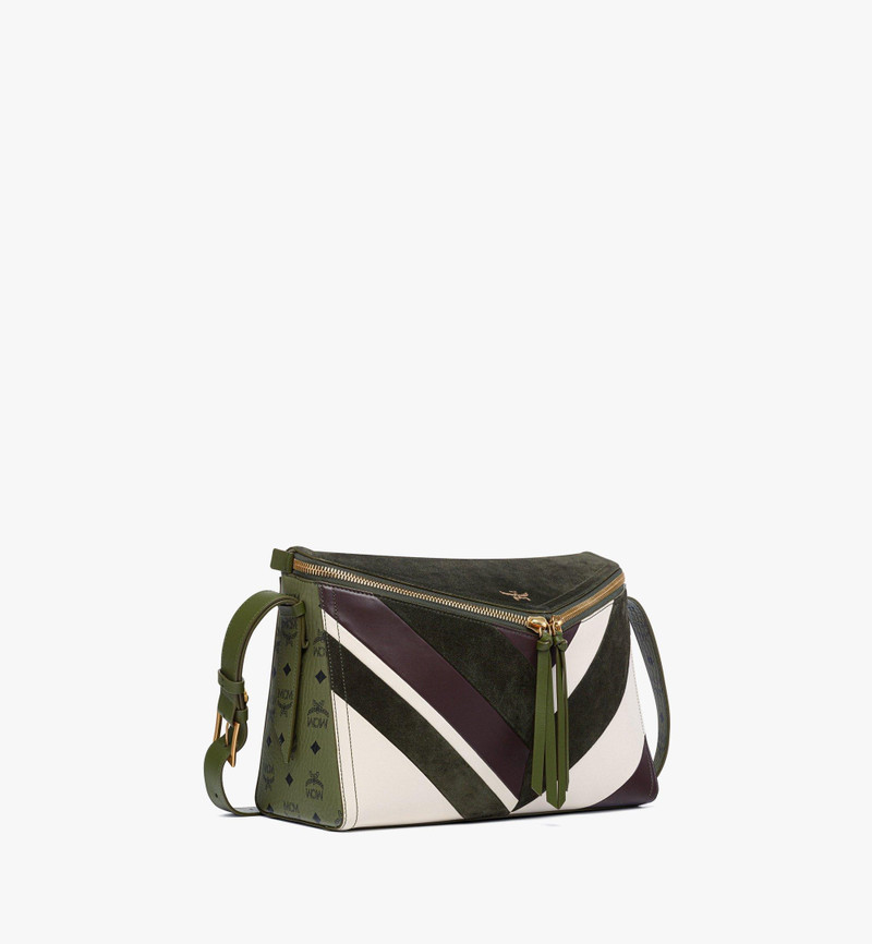 Diamant 3D Shoulder Bag in Mega Herringbone Suede 3