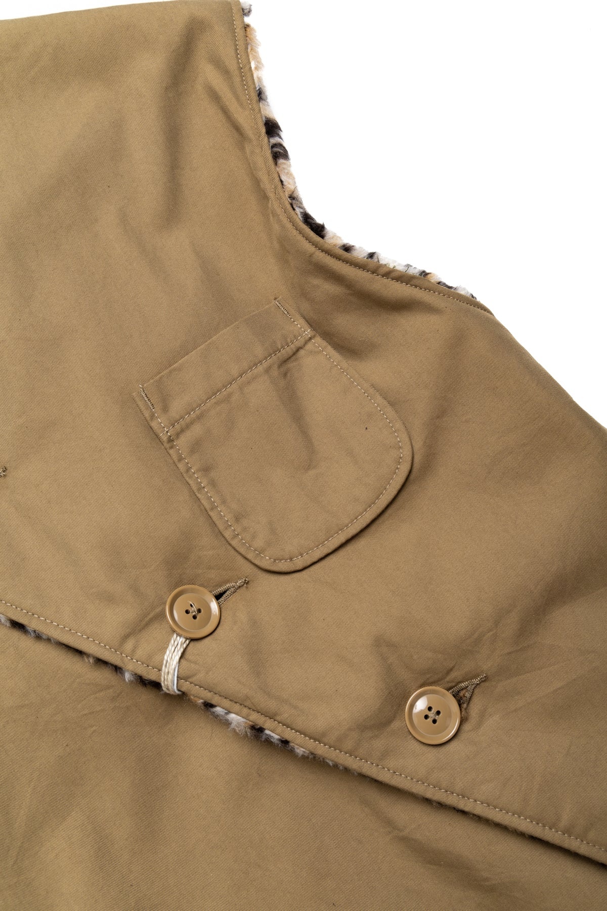 Over Vest Cotton Nylon Twill - Khaki - 9