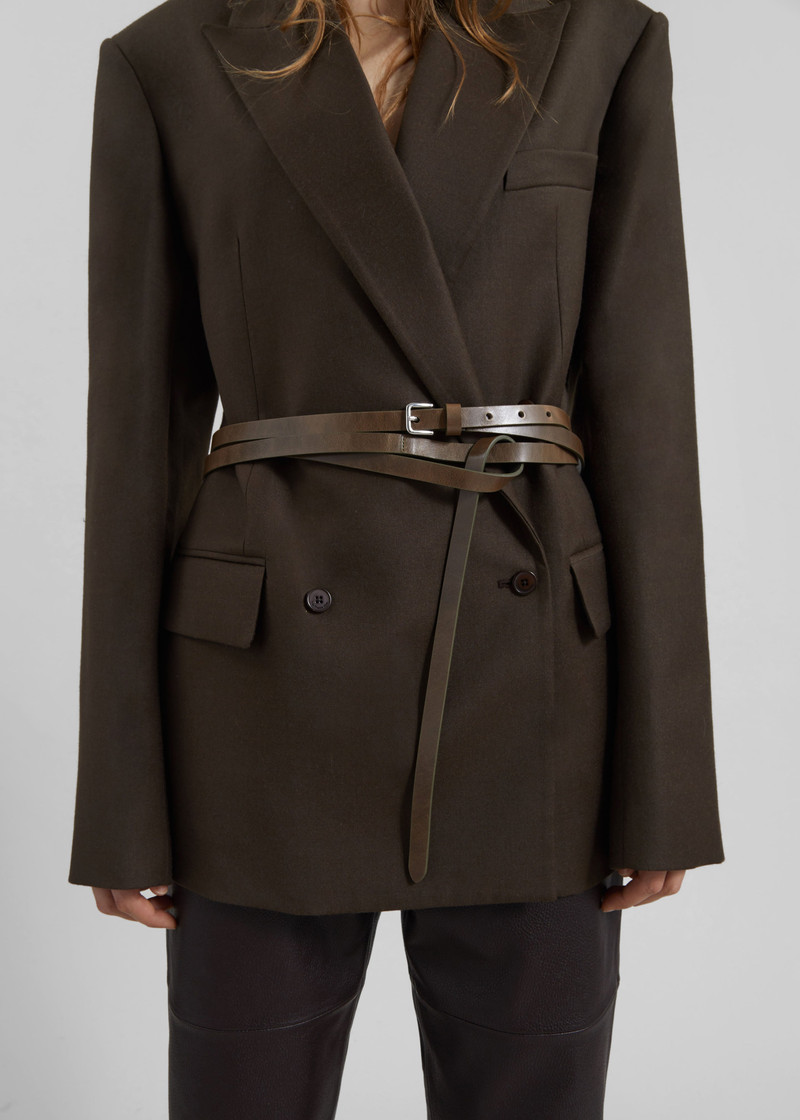 Eyam Leather Belt - Olive 3
