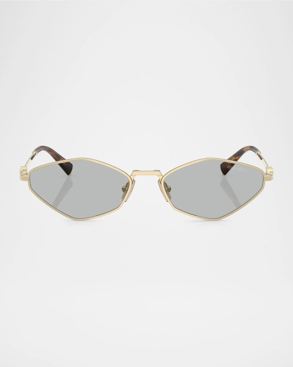 Metal Geometric Oval Sunglasses - 1