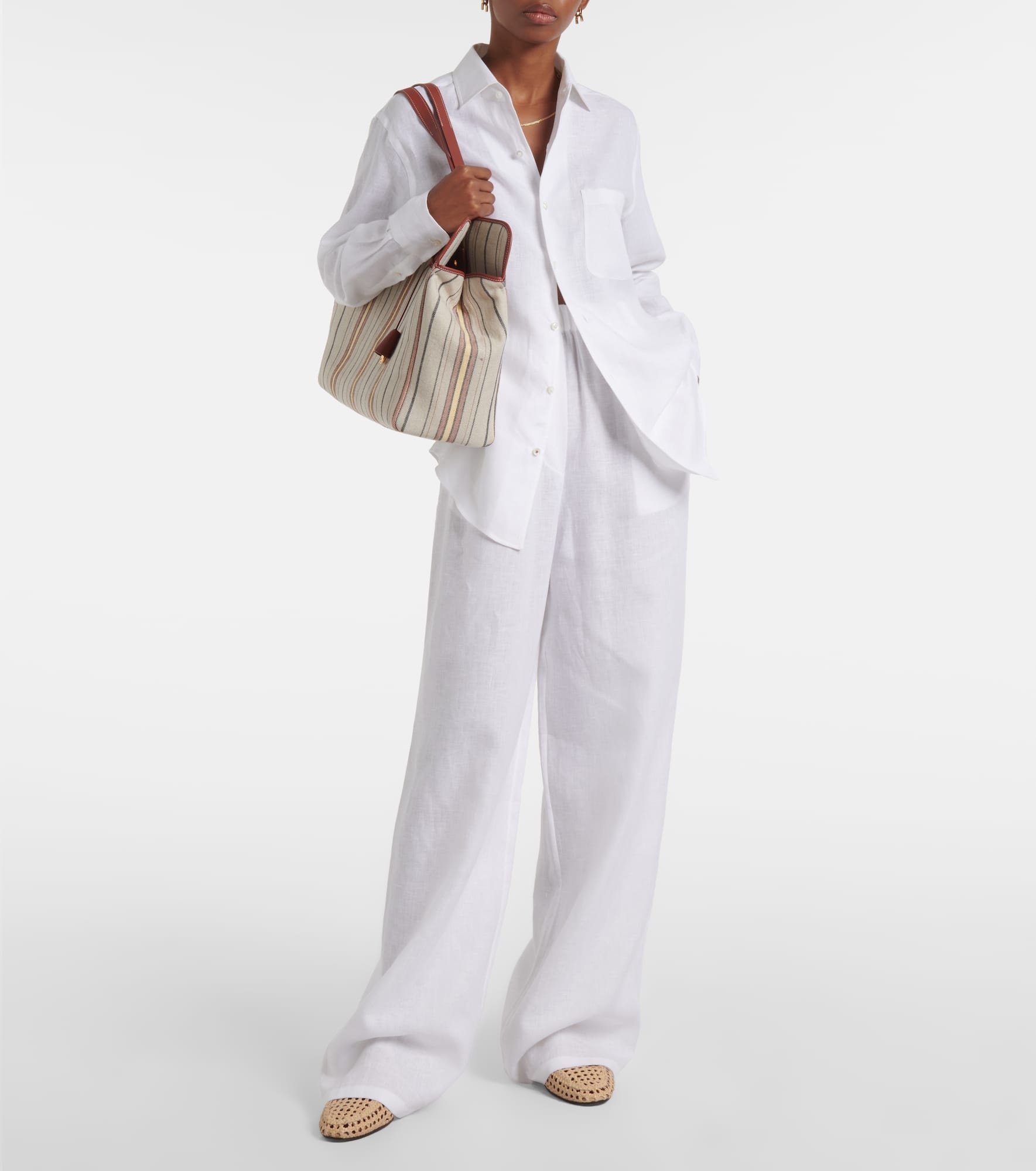Valerio high-rise linen wide-leg pants - 2