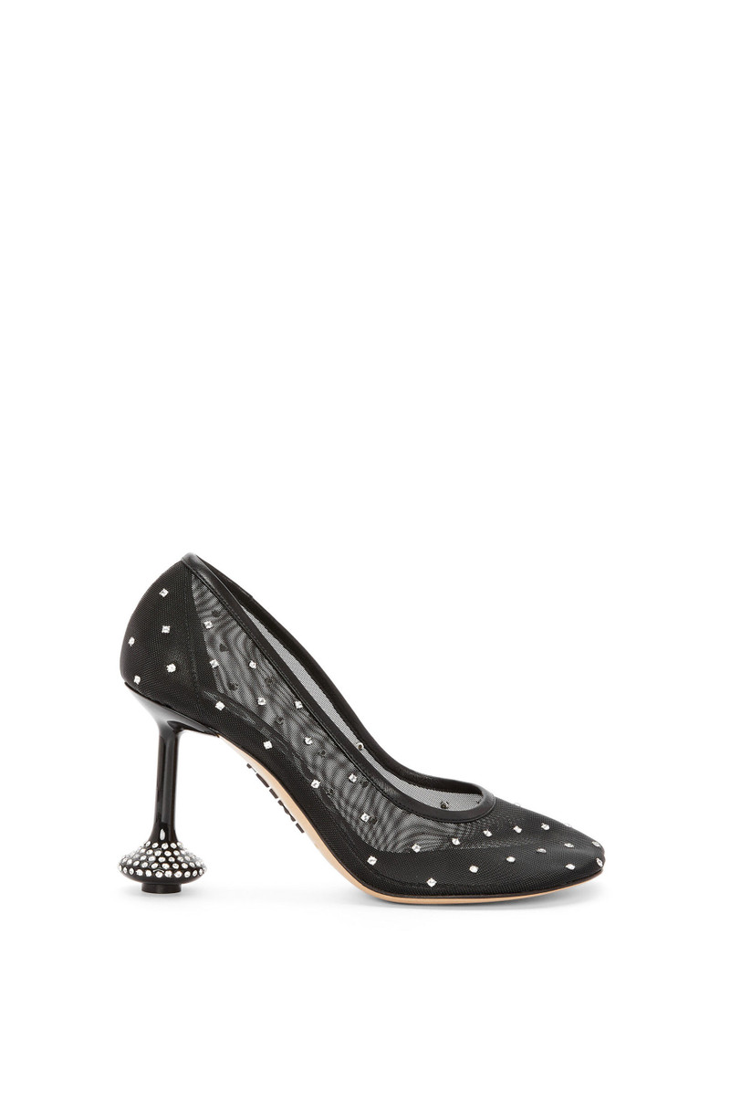 Toy pump in embellished mesh 1