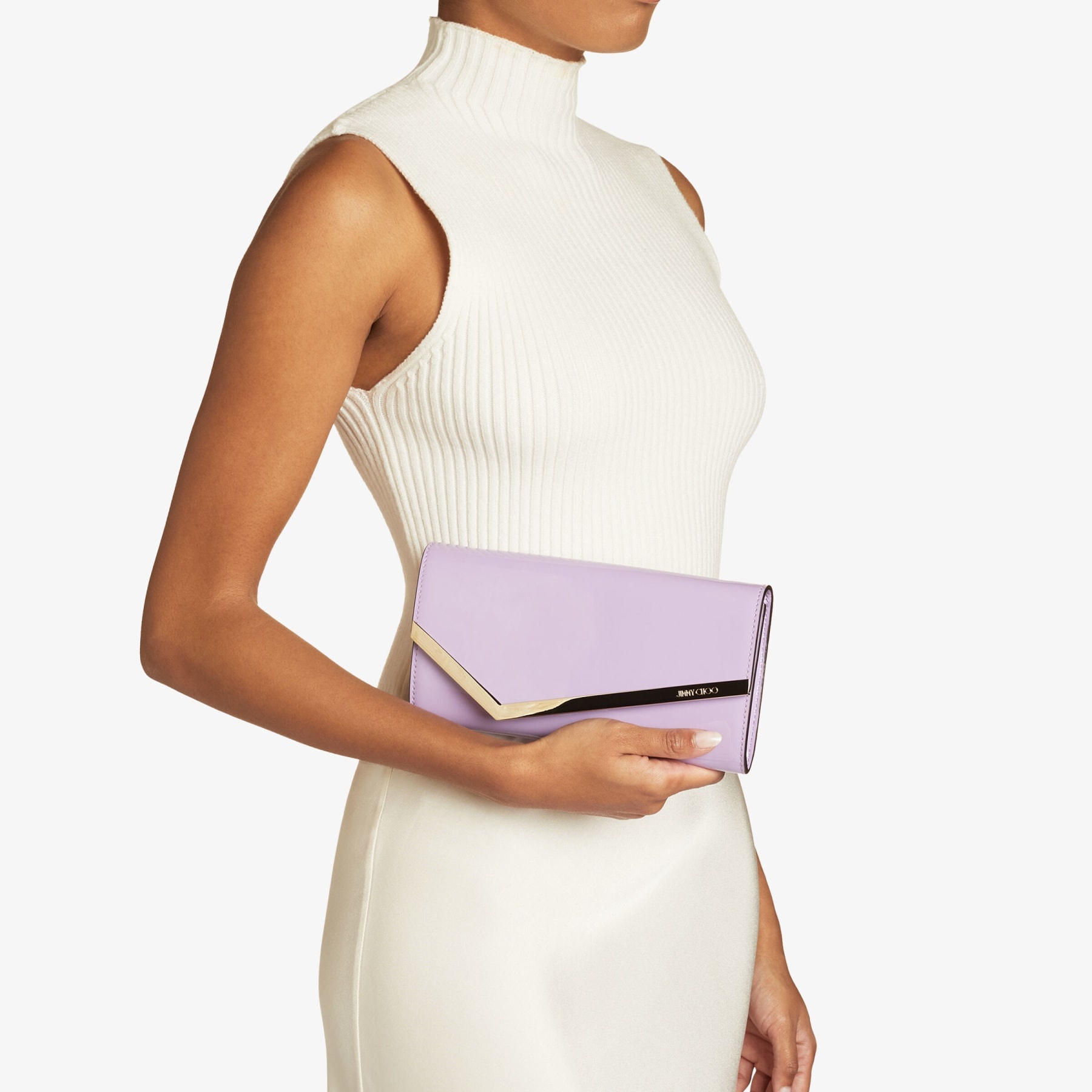 Emmie
Wisteria Patent Leather Clutch Bag - 2