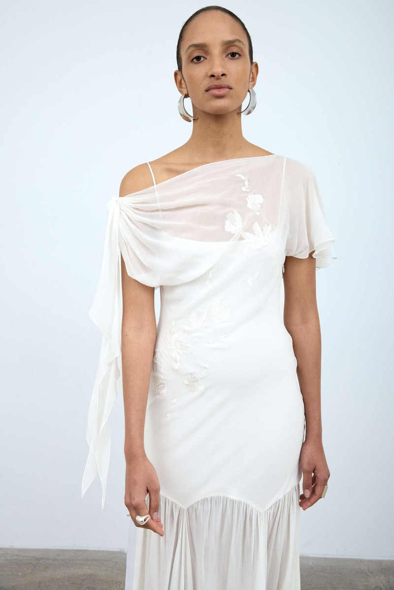 VENITA MAXI DRESS IN IVORY GEORGETTE 8