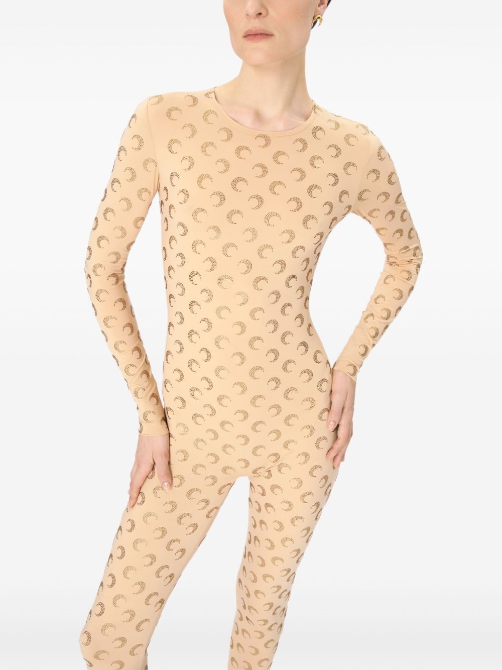 Moon-pattern jersey jumpsuit - 3