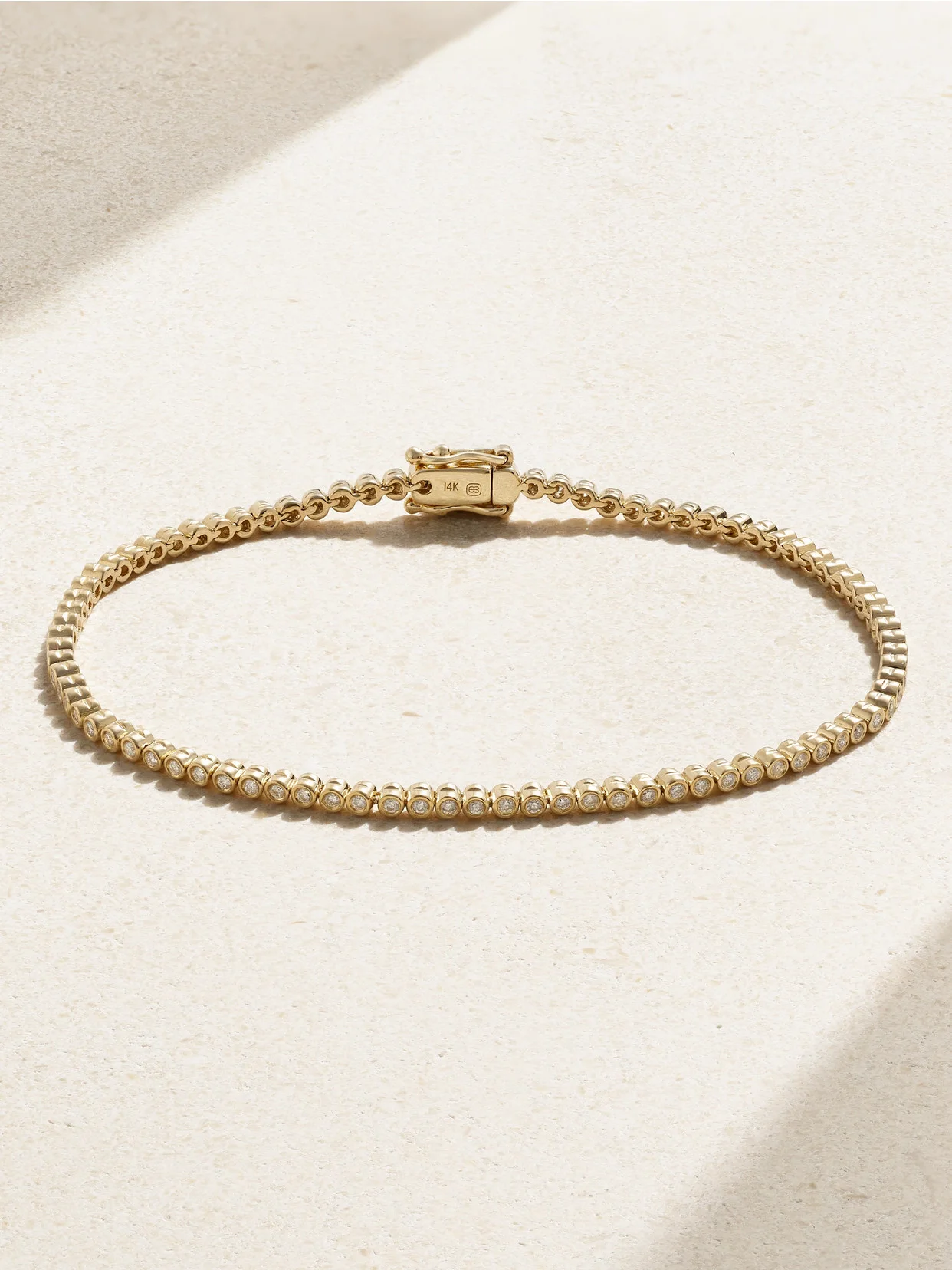 Eternity 14-karat Gold Diamond Bracelet - 1