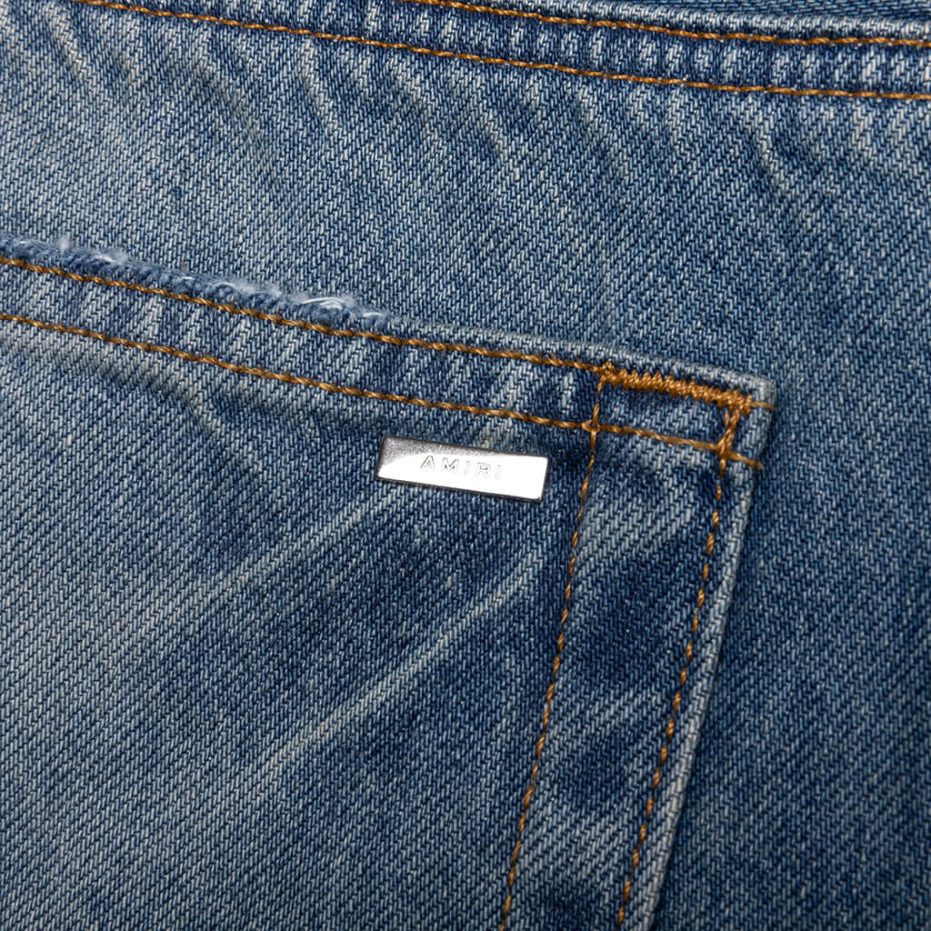 PLEATED DENIM STRAIGHT MX1 JEAN - HONEYCOMB INDIGO - 3