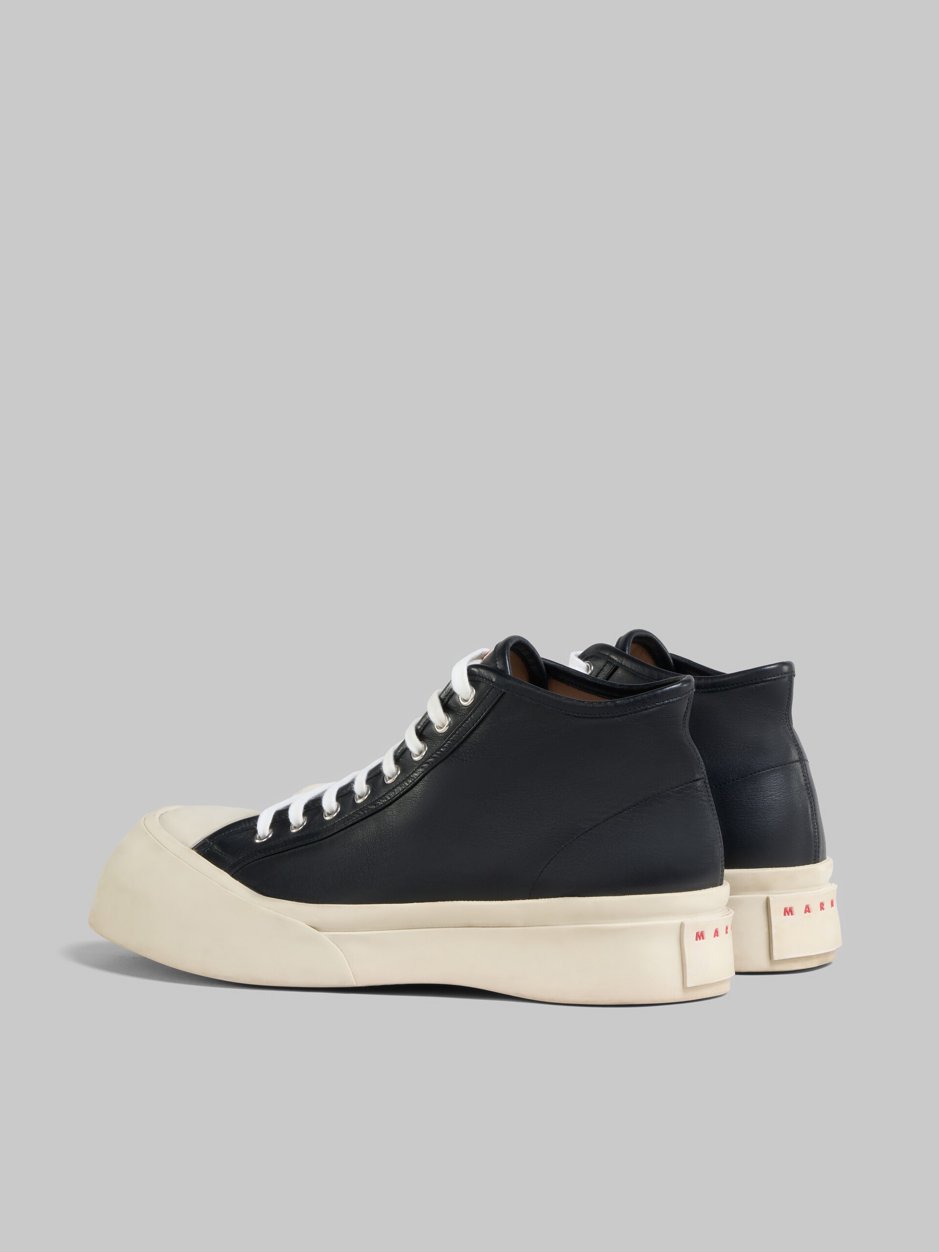 BLACK NAPPA LEATHER PABLO HIGH-TOP SNEAKER - 3