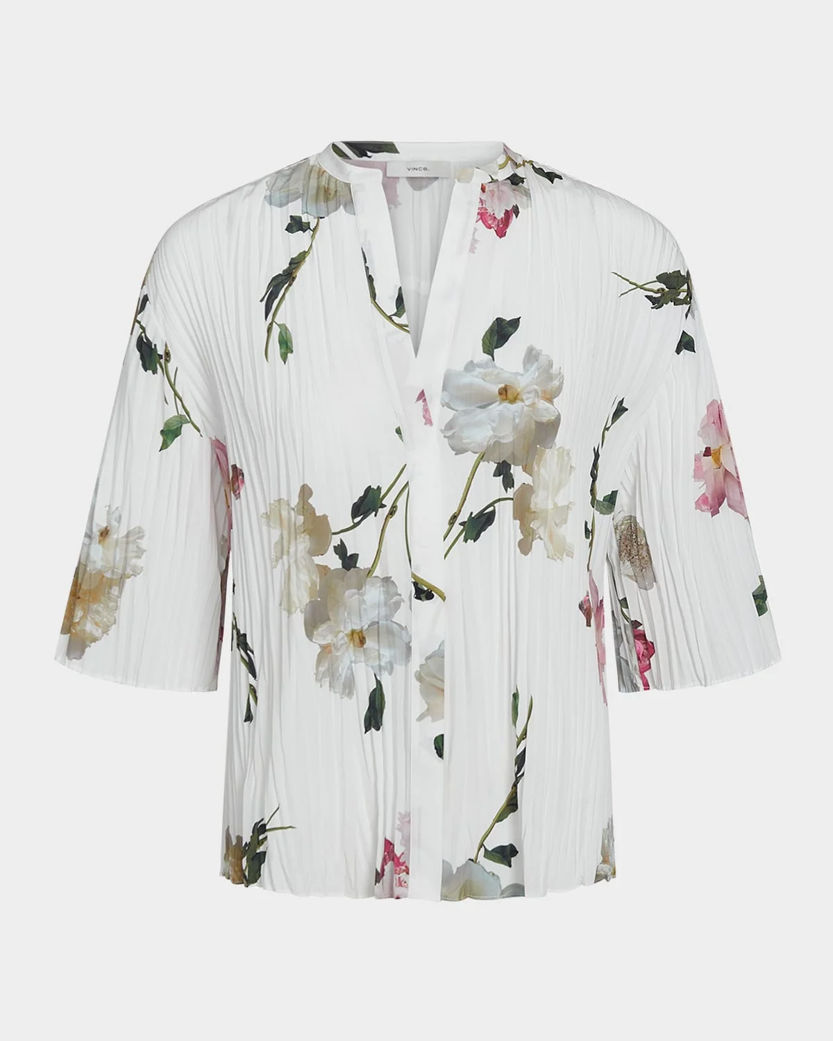 Floral Pleated Shirt - 1