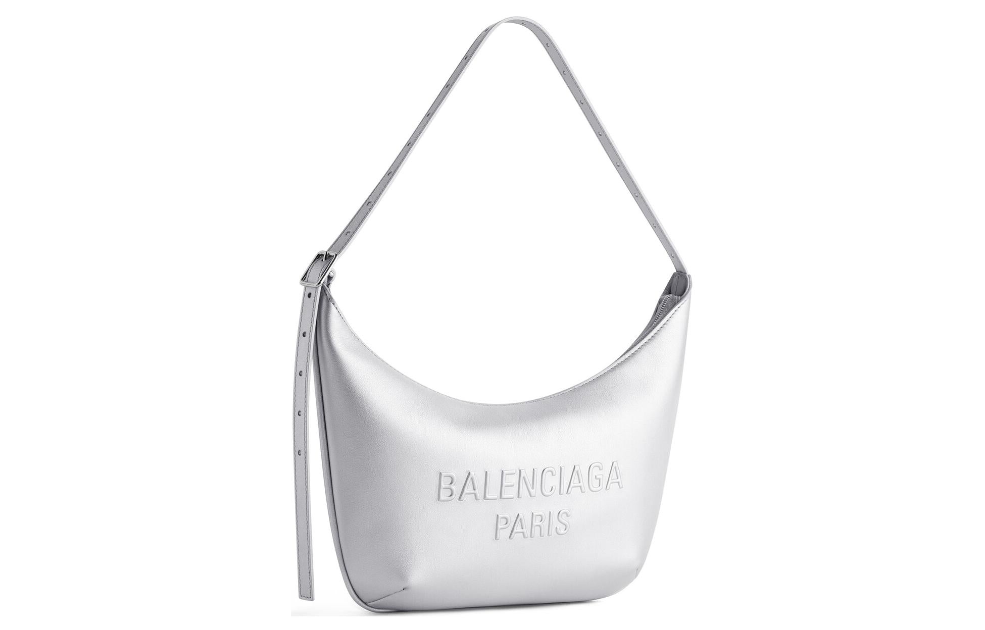 (WMNS) Balenciaga Mary-kate Sling Bag Metallized 'Silver' 7717332AAKE8110 - 2