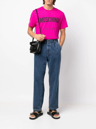 Moschino logo-print organic-cotton T-shirt outlook