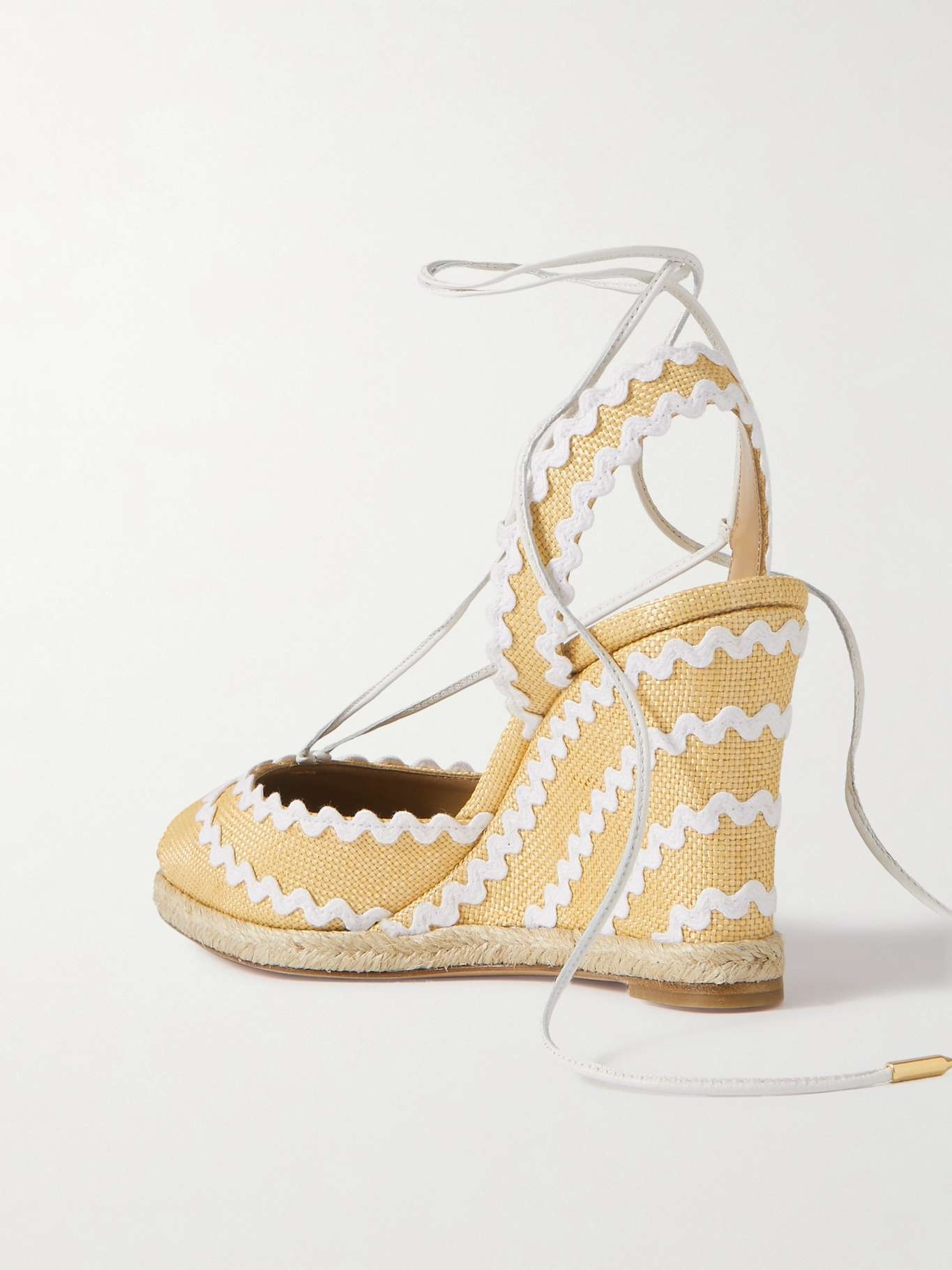 Ric Rac 85 raffia wedge espadrilles - 3