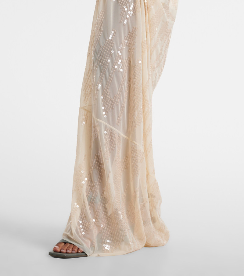 Lilies gathered sequined tulle gown 4