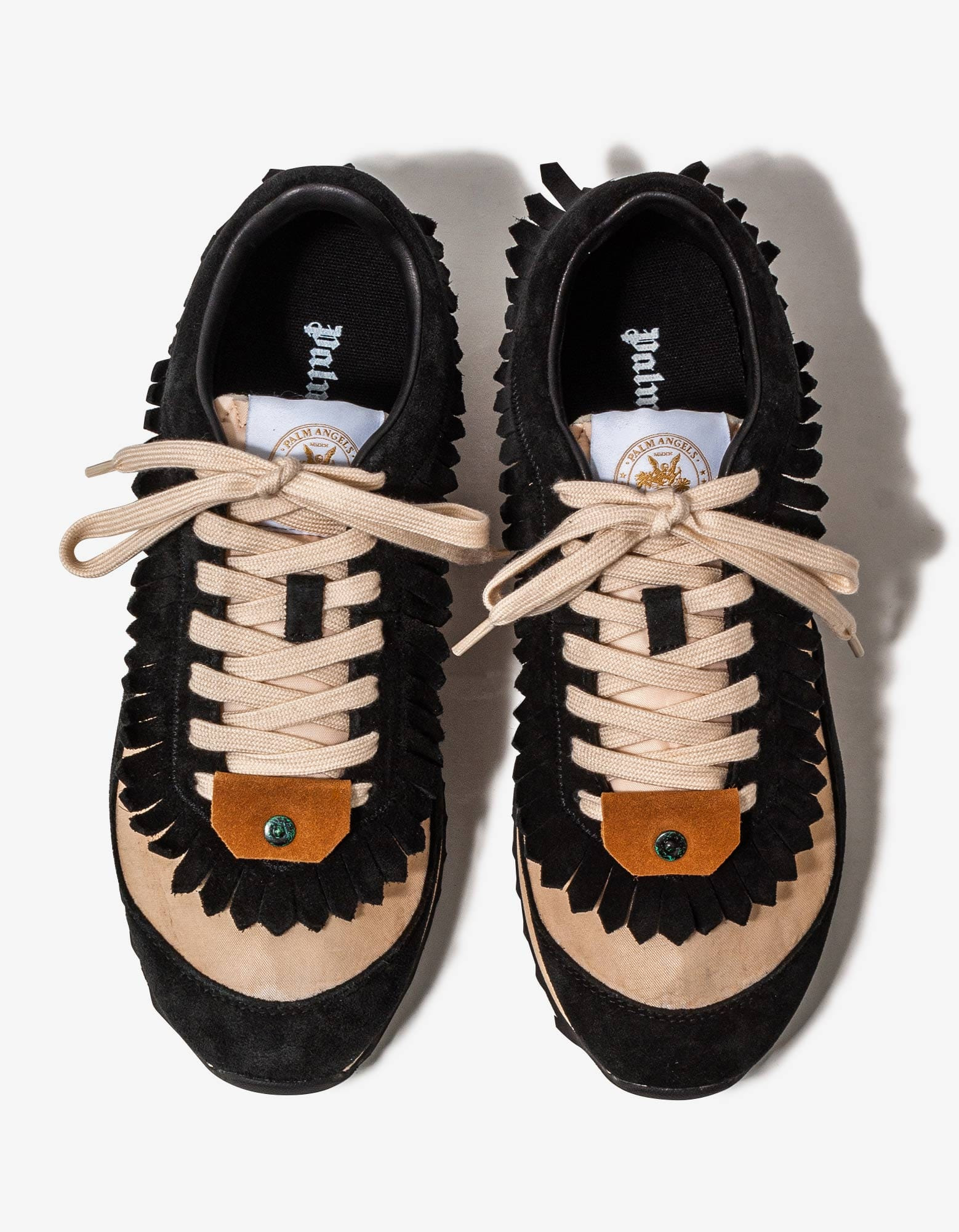 Palm Angels Black Fringe Runner Trainers - 8
