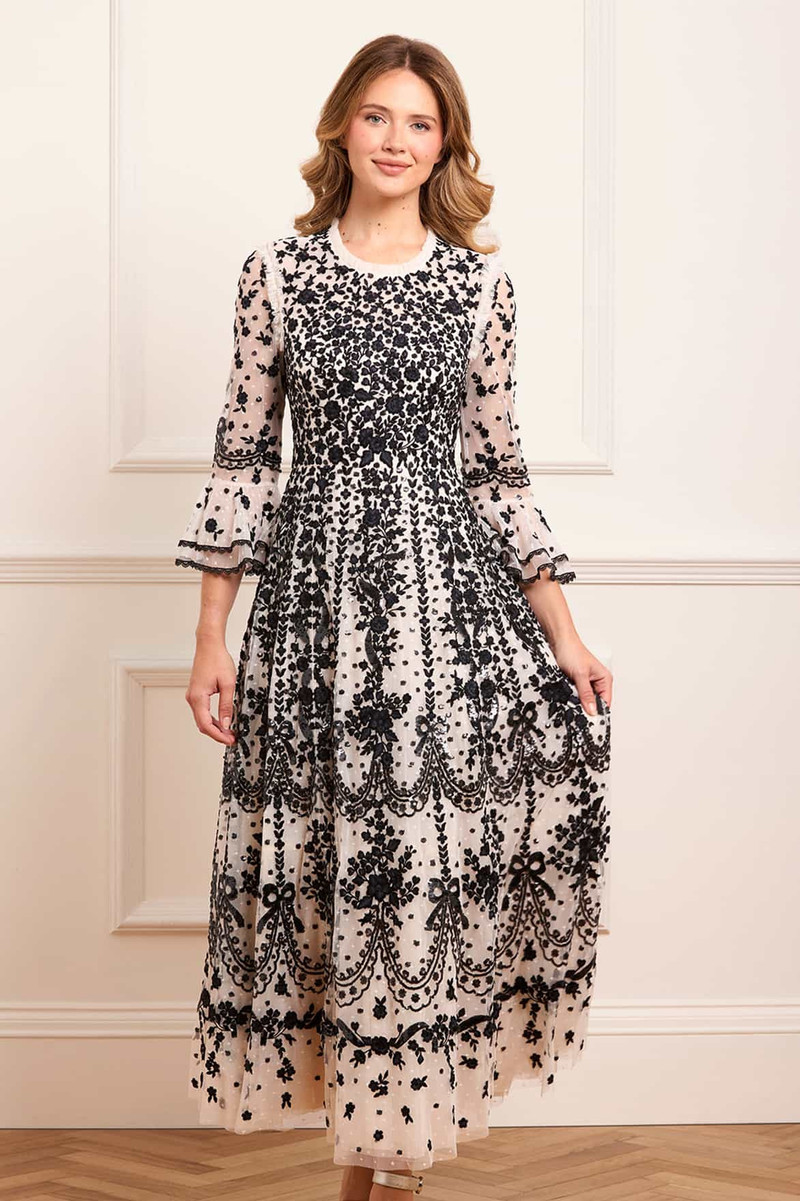 Needle & Thread Adeline Round Neck Ankle Gown outlook