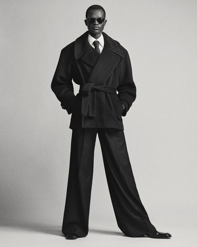 SAINT LAURENT SHORT COAT IN BRUSHED WOOL outlook